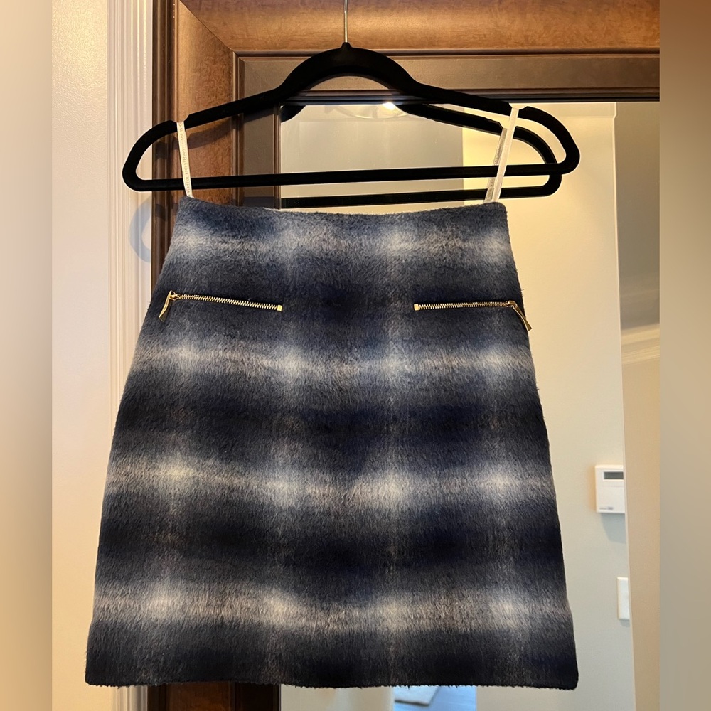 Kate Spade Blue Plaid Mini Skirt US Size 4